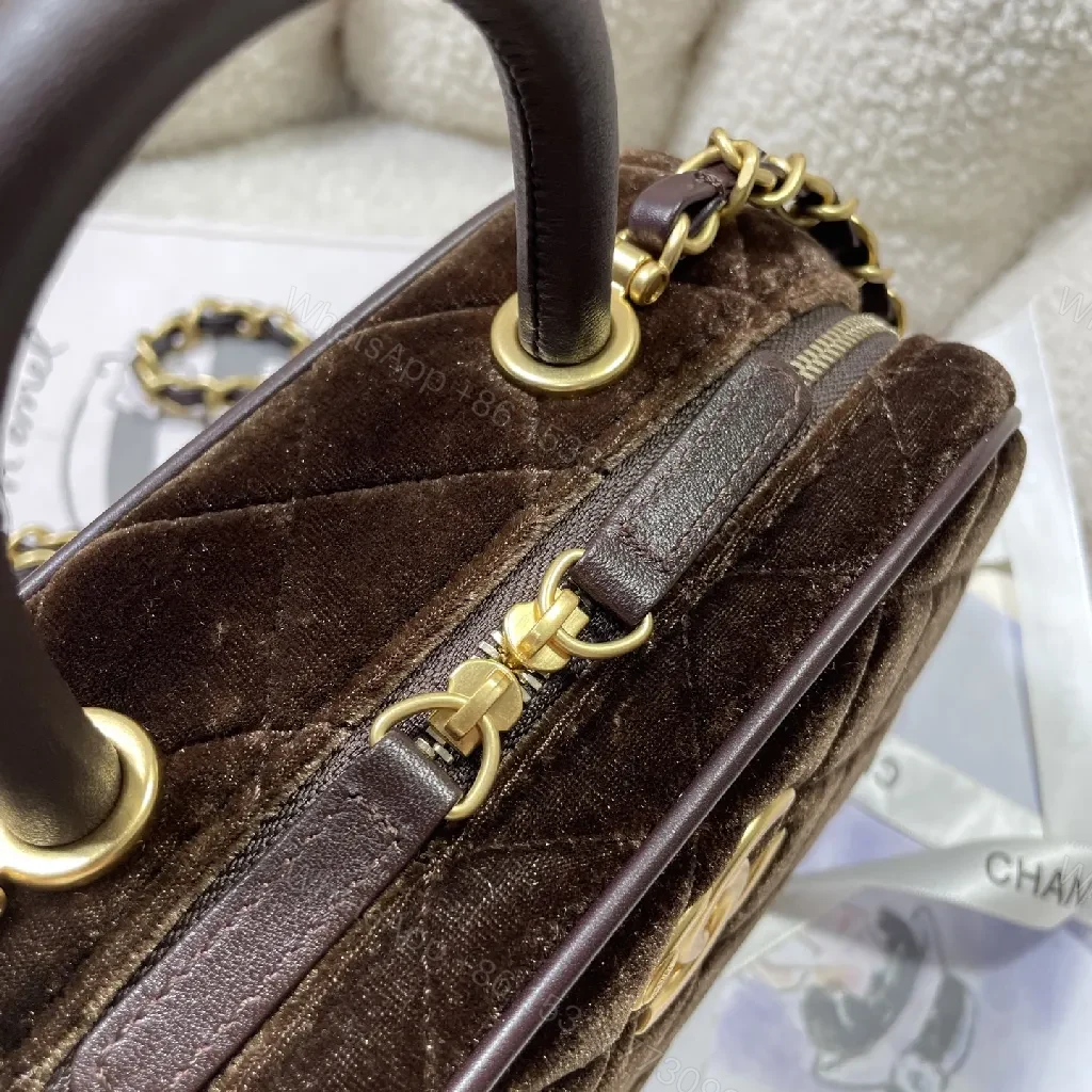 View 6 of Velvet Mini Bag: Lux Velvet Curves with Gold Hardware