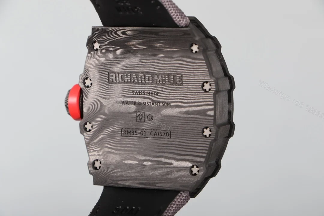 View 8 of Richard Mille RM35-01 NTPT Carbon Fiber RMUL3 Integrated White Gemstone Watch RM35-01-NTPT-R3WG