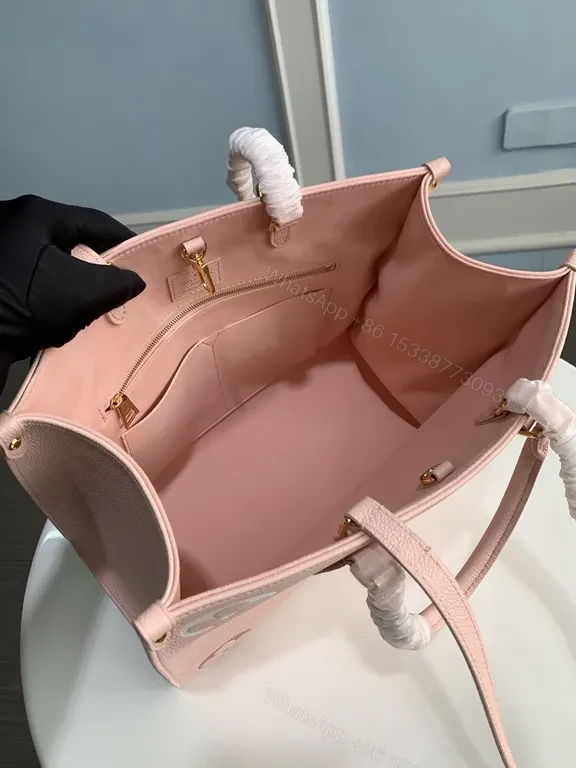 View 4 of Pink Monogram Tote: Modern Luxury Everyday Carry Tote