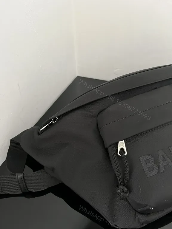 View 2 of Black Nylon Belt Bag: Luxe Streetwear, Hands-Free Utility