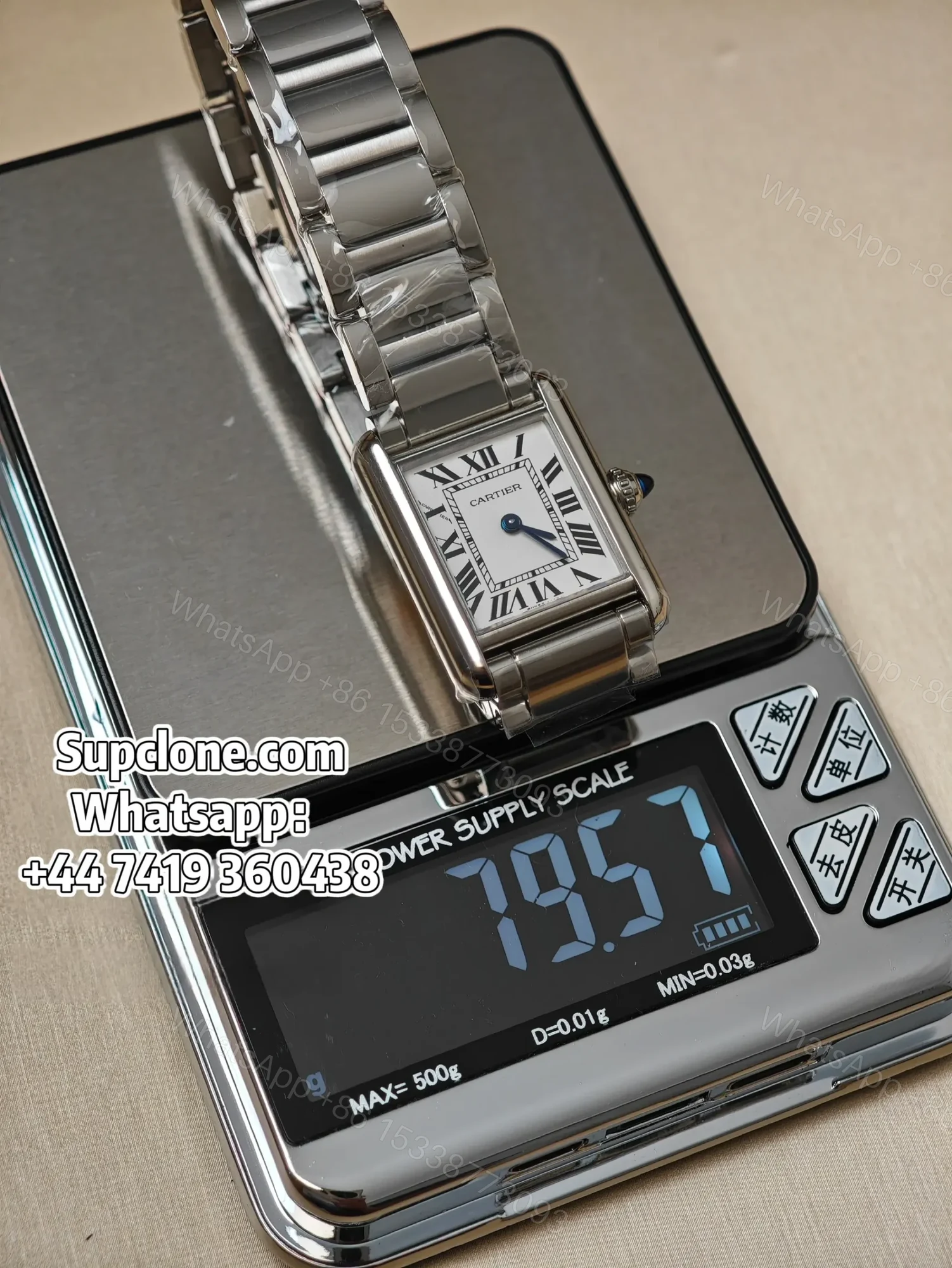 View 10 of Cartier Tank WSTA0107 29.5×22mm Super Clone Quartz Replica Steel Bracelet