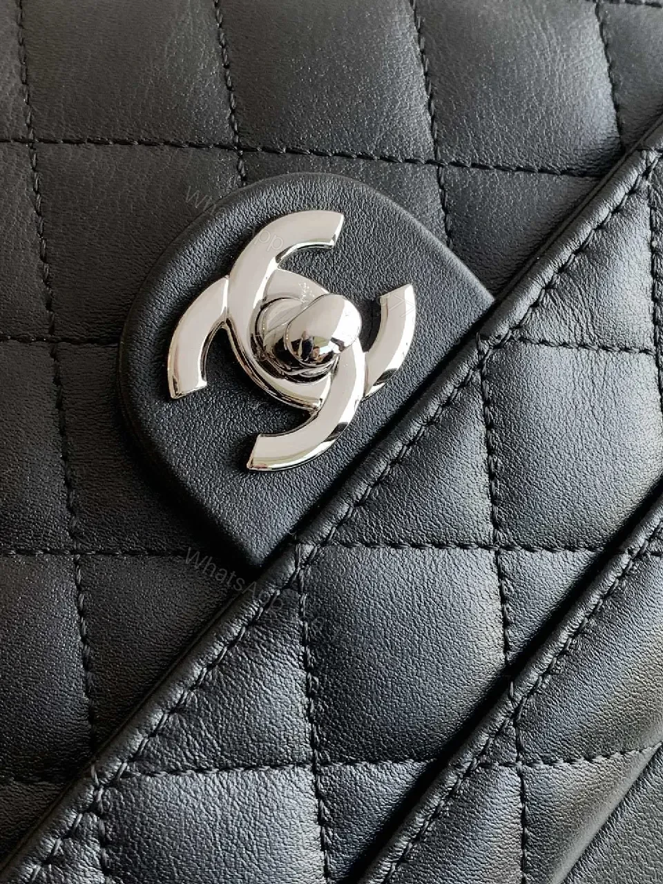 View 7 of Quilted PU Camera Bag: Chic, Silver Clasp, Crossbody