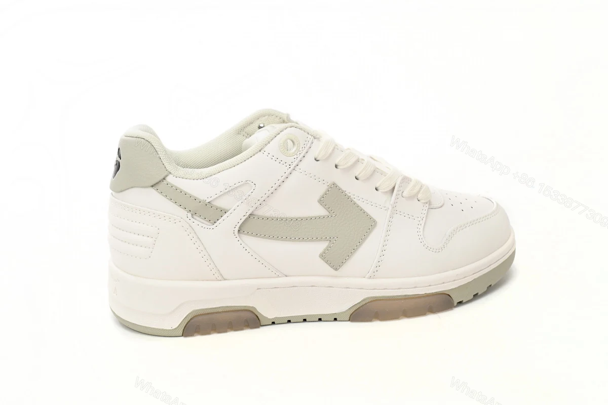 View 8 of OFF-WHITE Out Of Office "OOO" Low Tops White Grey 2021 OMIA189F21LEA0010161