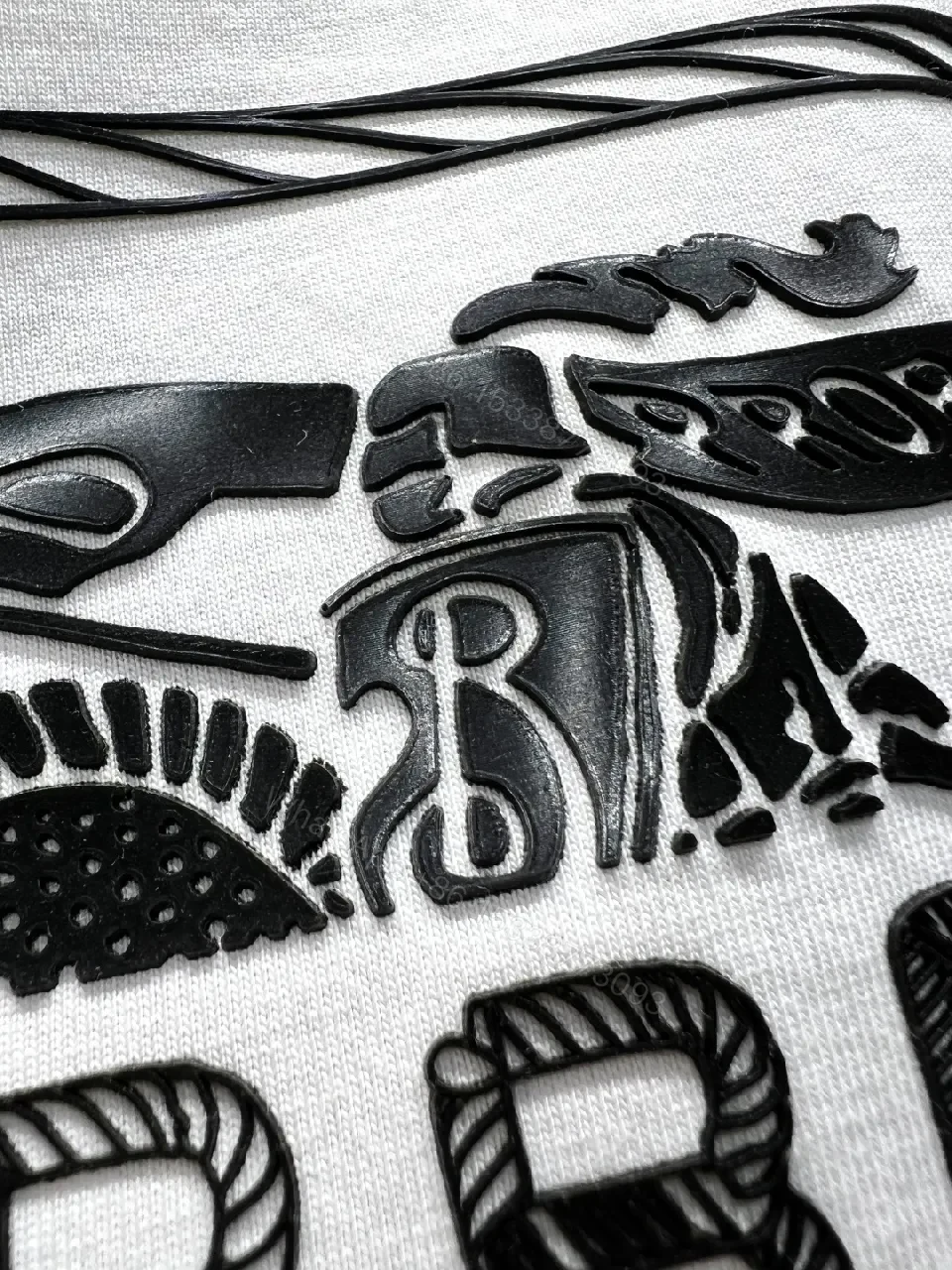 View 4 of Graphic Logo Tee: Premium Cotton, Oversized, White