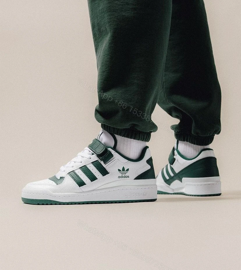 View 3 of First Copy Adidas Forum 84 White Green Edition