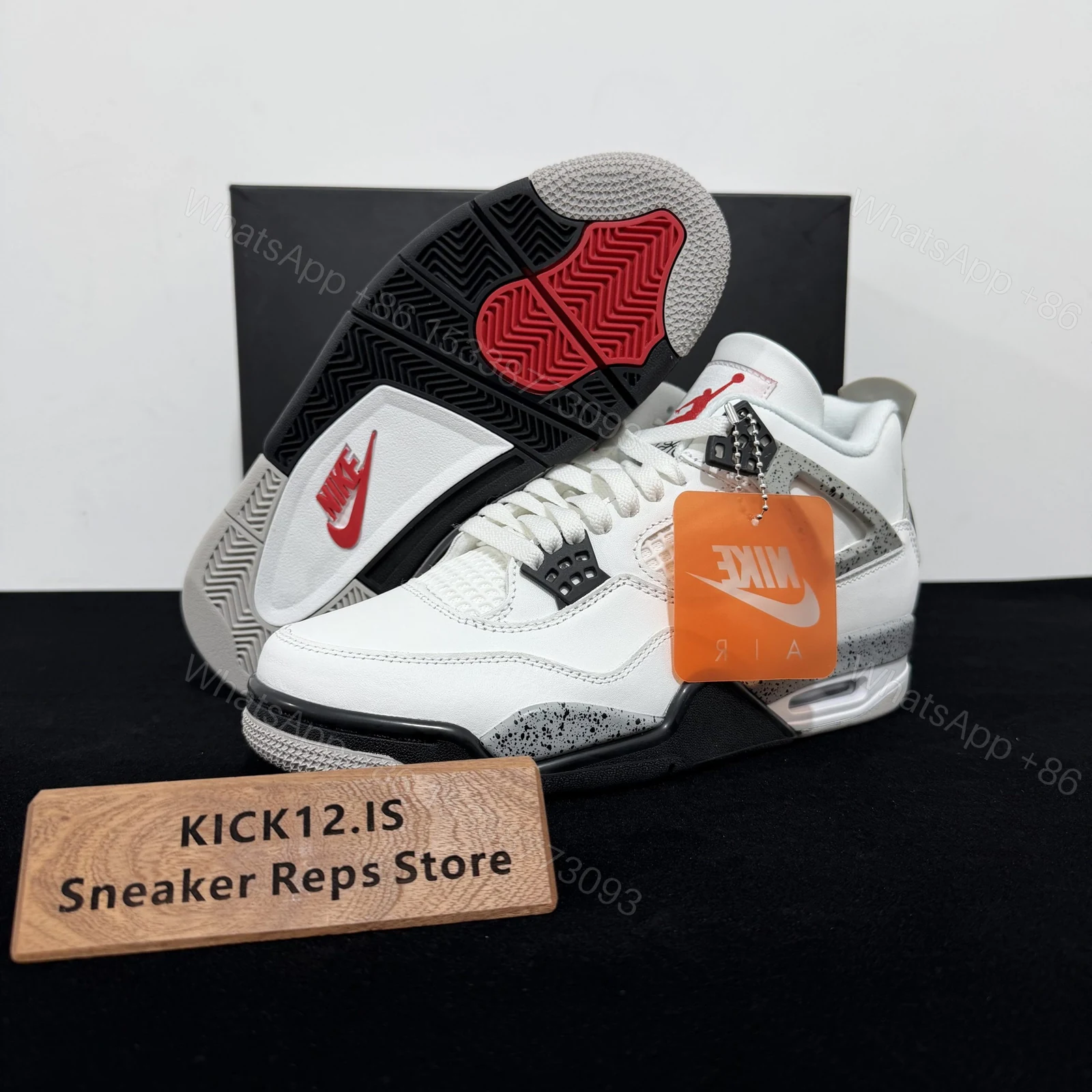 View 3 of Air Jordan 4 Retro White Cement 2025 Reps