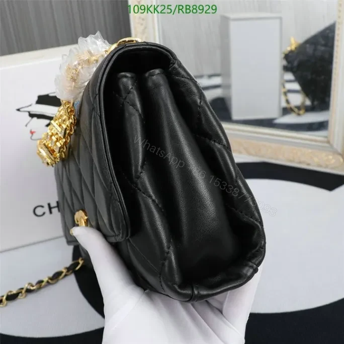 View 18 of Chanel Knockoff Quilted Red Classic Flap Bag RB8929