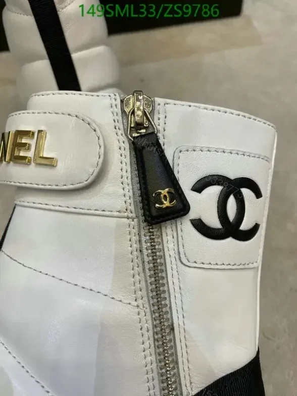 View 6 of Chanel Mid-Heel Boots ZS97 in Cowhide and Sheepskin
