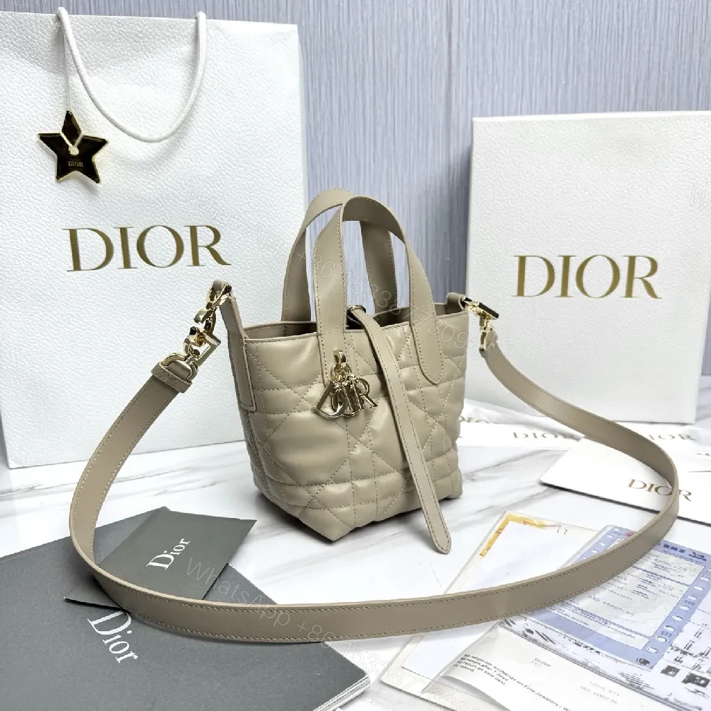 View 3 of Quilted Tote: Gold Hardware, Structured Luxury Carryall