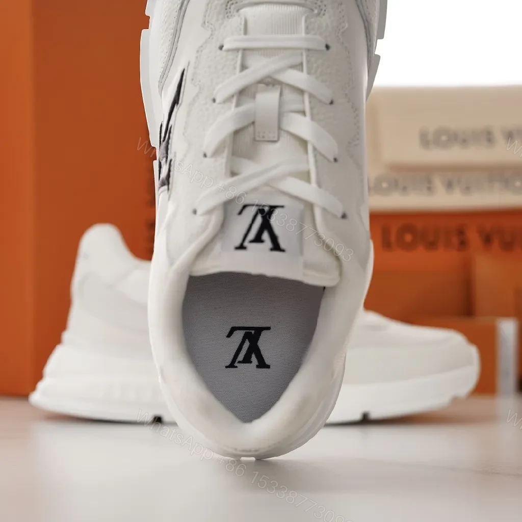 View 6 of White Leather High-Top Sneaker with Designer Embroidery