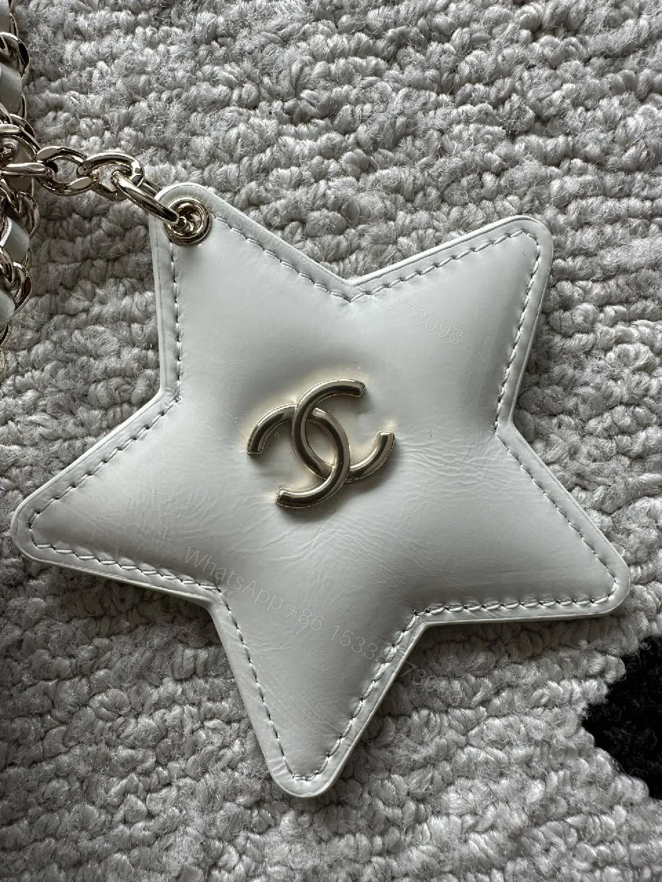 View 3 of Quilted White Leather Mini Crossbody with Silver Hardware