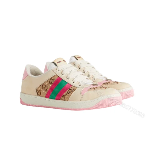 Gucci Women’S Screener Sneaker With Crystals Pink 677423 9SFR0 2587 — view 1