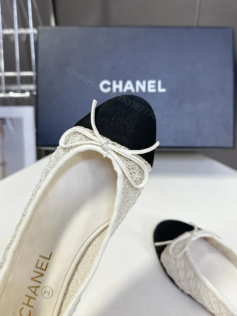 View 7 of Two-Tone Lace Flats: Texture-Driven Chic, All-Day Comfort