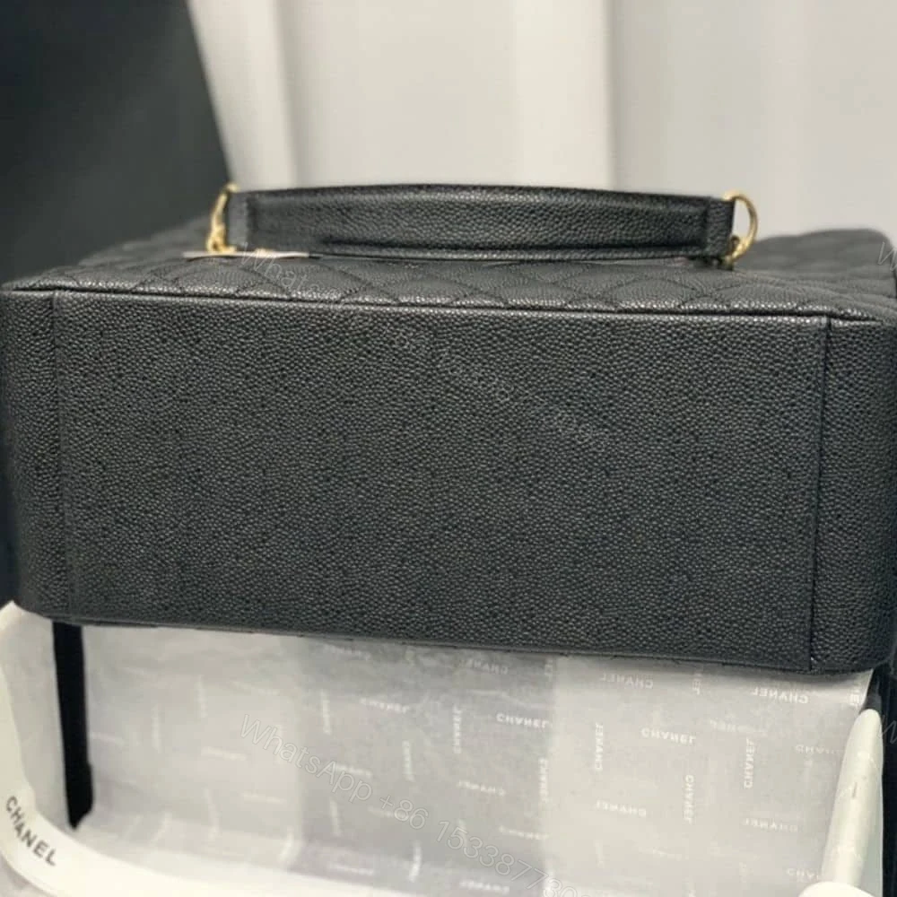 View 5 of Chanel Caviar Grand Shopping Tote Black 33Cm