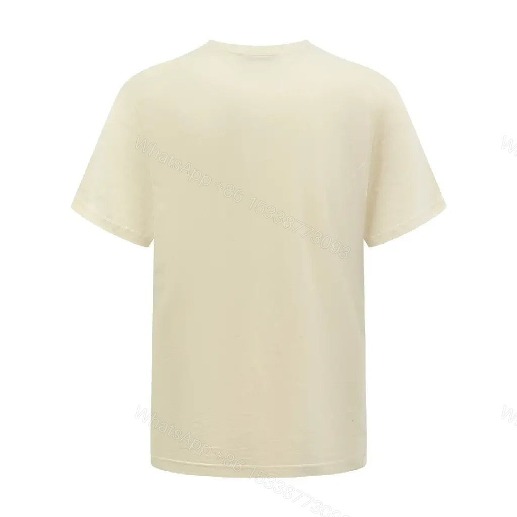 View 5 of Cream Cotton Casual T-Shirt Moncler Logo Emblem