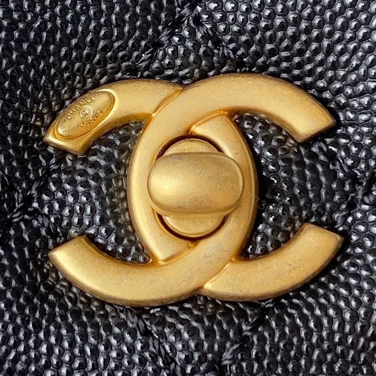 View 8 of Chic Quilted Black Flap Bag - Gold Chain, Luxury Style