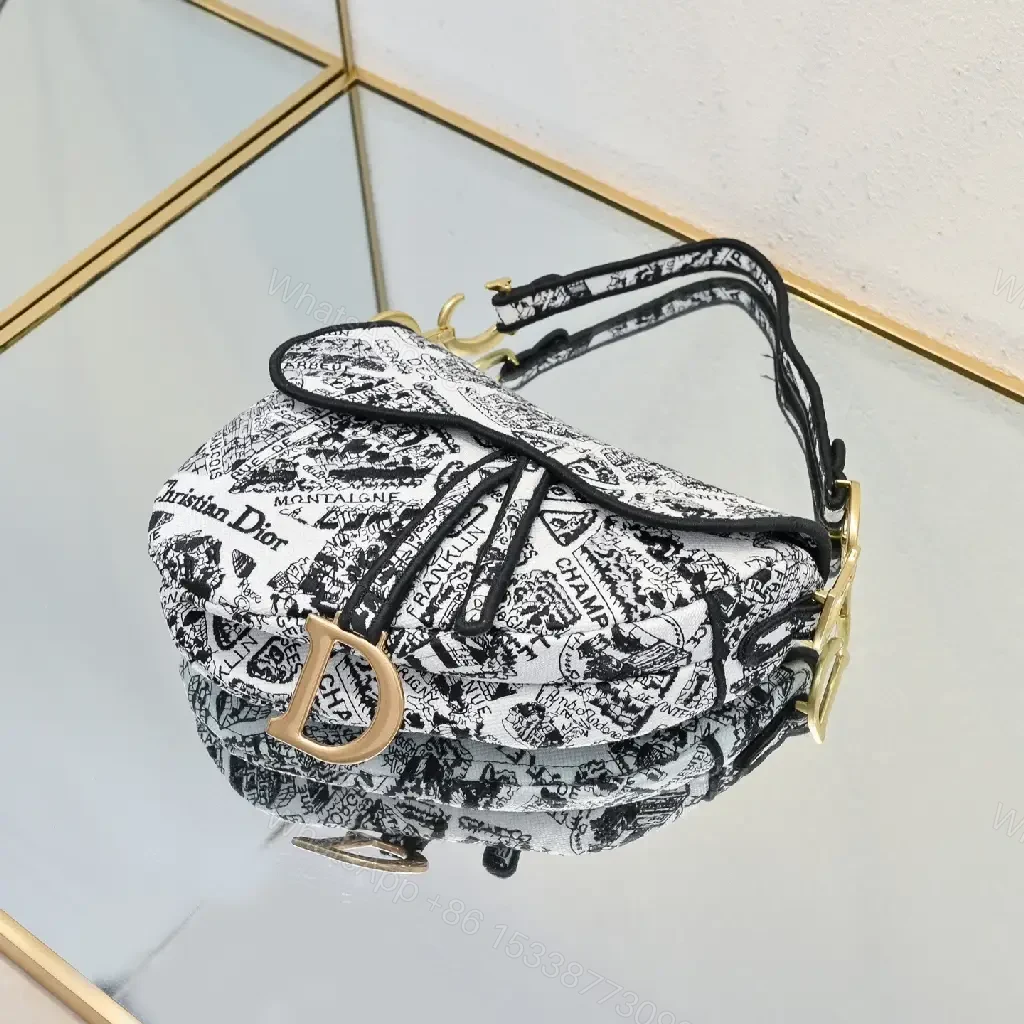 View 3 of Chic Map Mini Bag: luxe crossbody with gold hardware