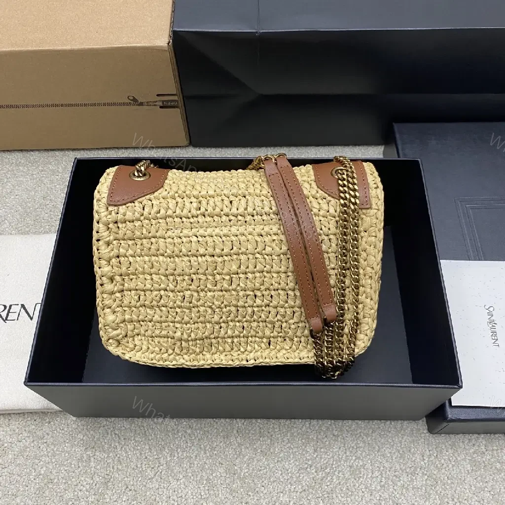 View 10 of Textured Straw Mini Bag — Natural Luxury, Everyday Chic, Crossbody