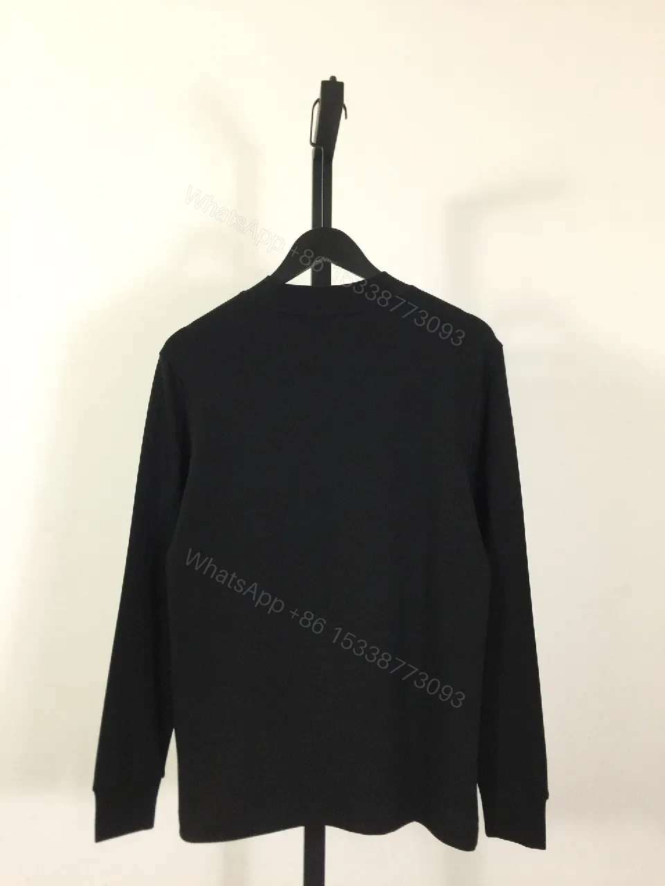 View 2 of Dark Essentials Black Knit Crewneck with Subtle LV Emblem