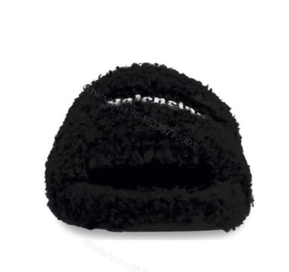 View 3 of Balenciaga Furry Slide Black 654747W2DO11096
