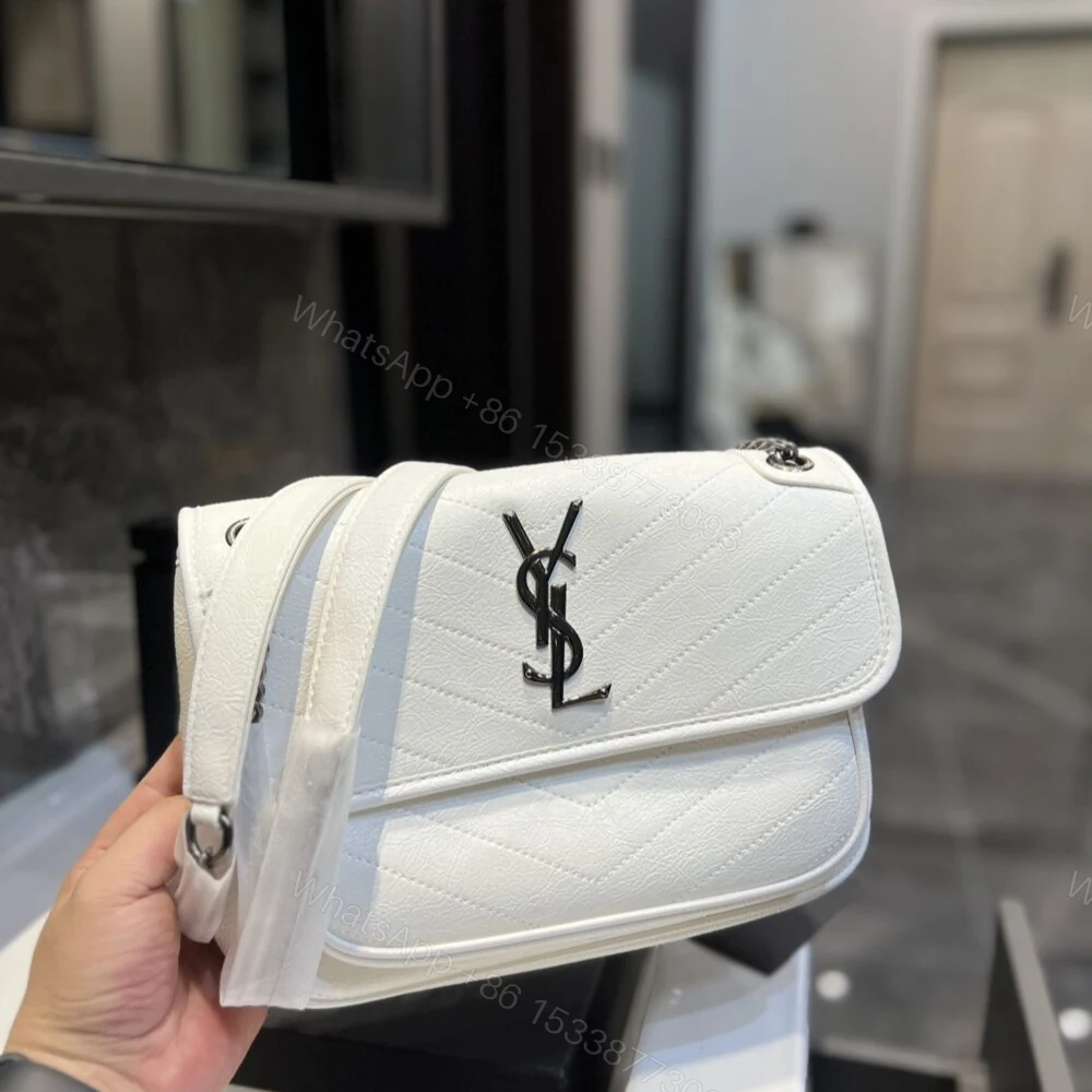 View 3 of Saint Laurent Niki Baby Chain Bag In White 28Cm 6331601El079207