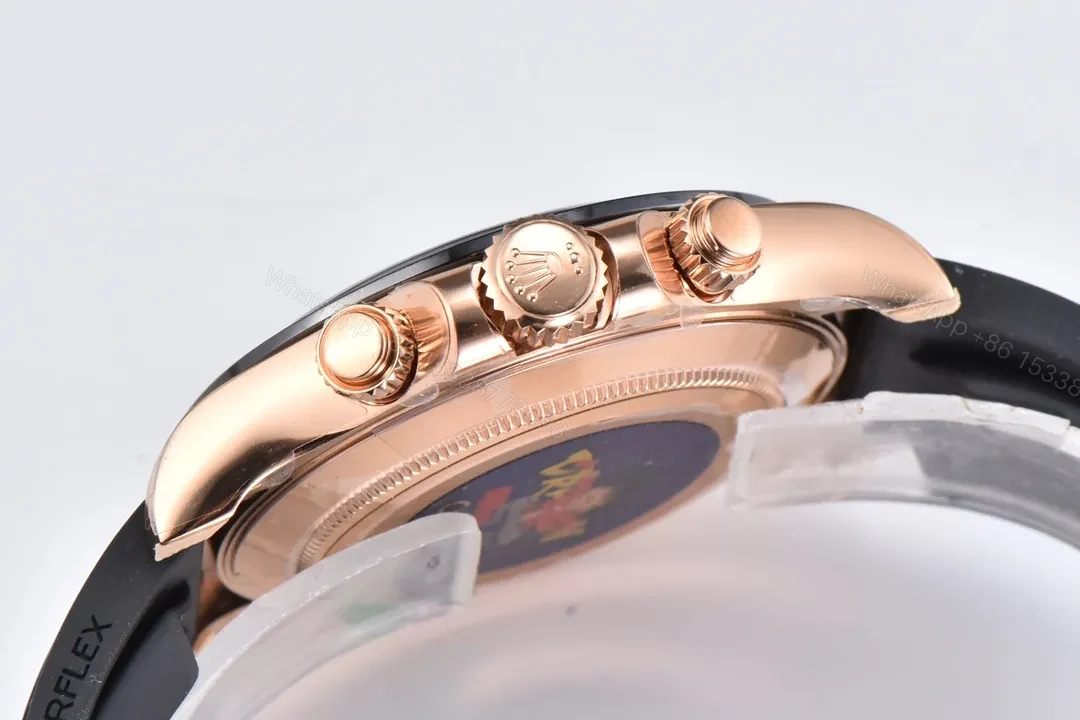 View 7 of WWF Factory Clean Factory Clean Rose Gold Daytona Rubber Strap Watch