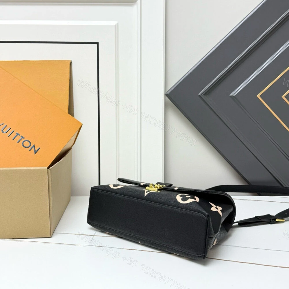 View 5 of Louis Vuitton Madeleine MM Monogram Empreinte Black Beige 30Cm