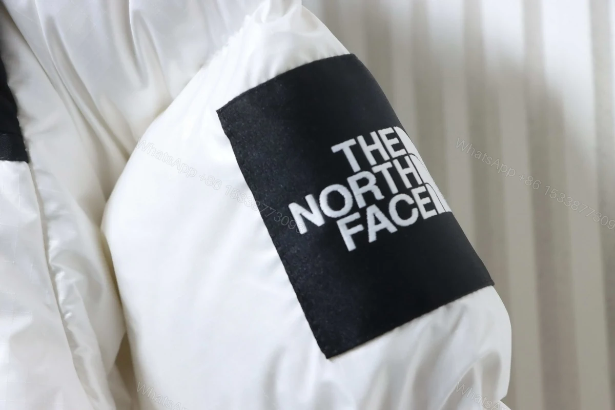View 2 of TheNorthFace Large checkered down jacket 'White Black'