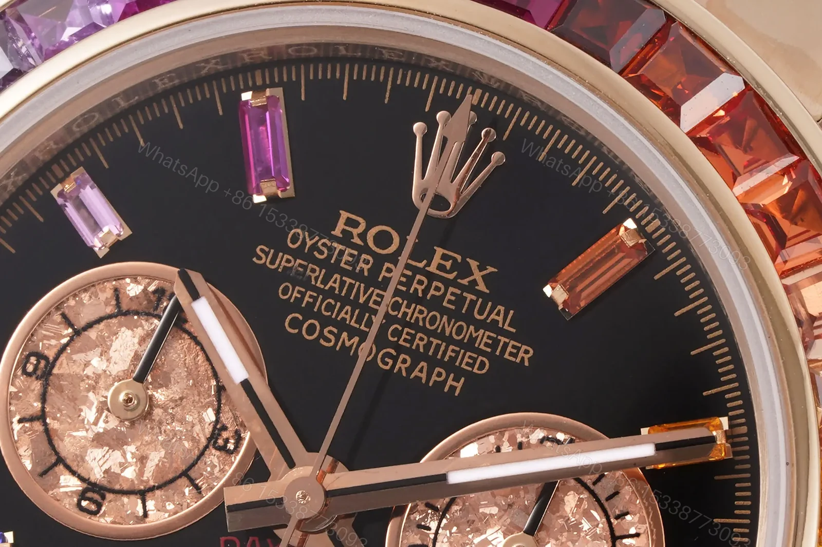 View 4 of Premium Rolex Daytona Rainbow Rose Gold Black Dial 40MM Oyster Bracelet Edition RG-DAYTONA-RBW-RG-BLACK-OYSTER-40
