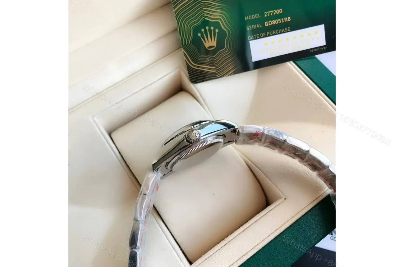 View 7 of Replica Rolex Oyster Perpetual SS/SS Red/Stk 31/41 mm