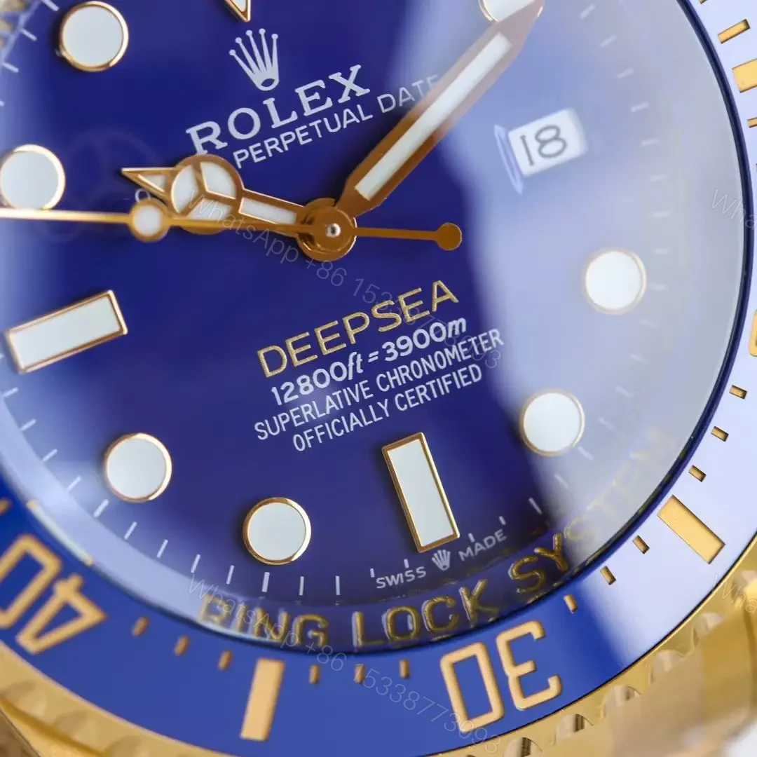 View 8 of Super Replica Rolex Deepsea Yellow Gold with Blue Dial 2024