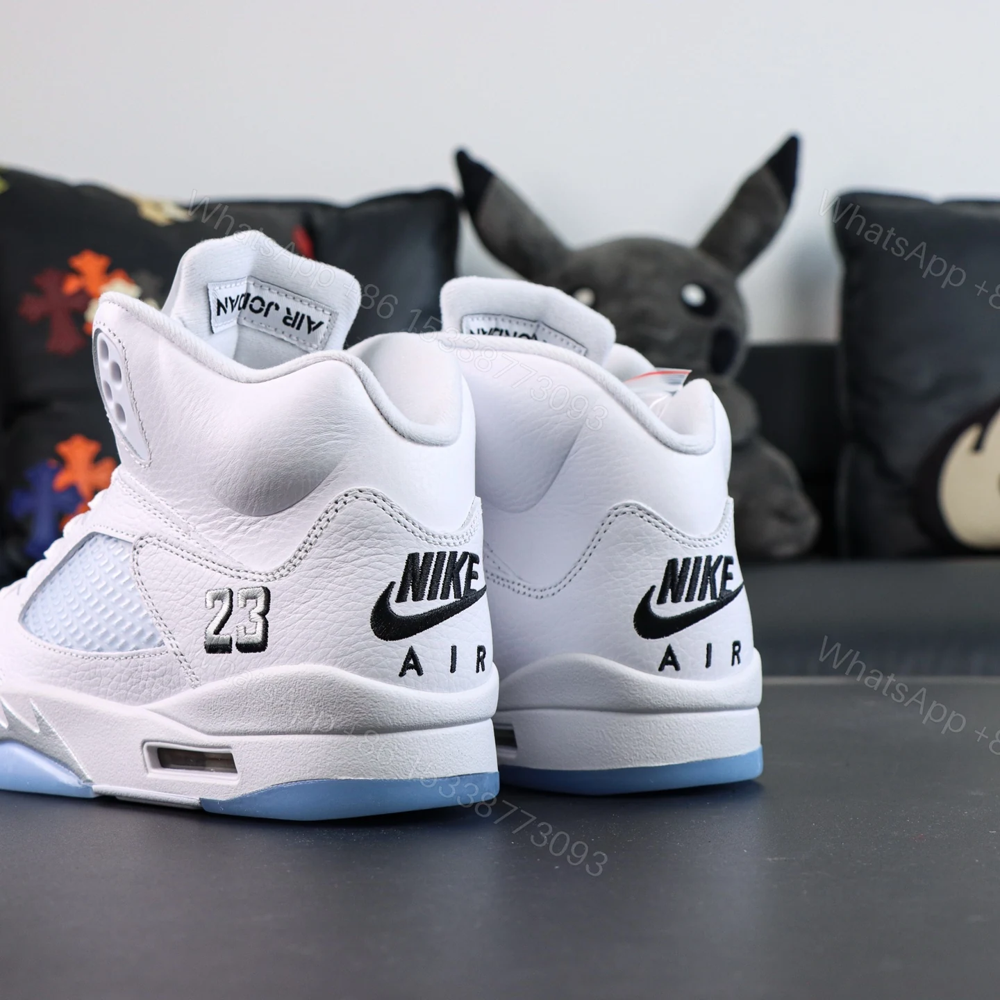 View 5 of Air Jordan 5 Retro White Metallic Reps