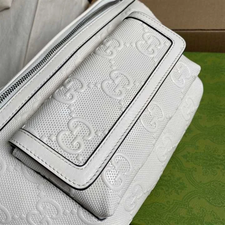 View 10 of GG EMBOSSED BELT BAG IN WHITE GG EMBOSSED LEATHER – GBC13
