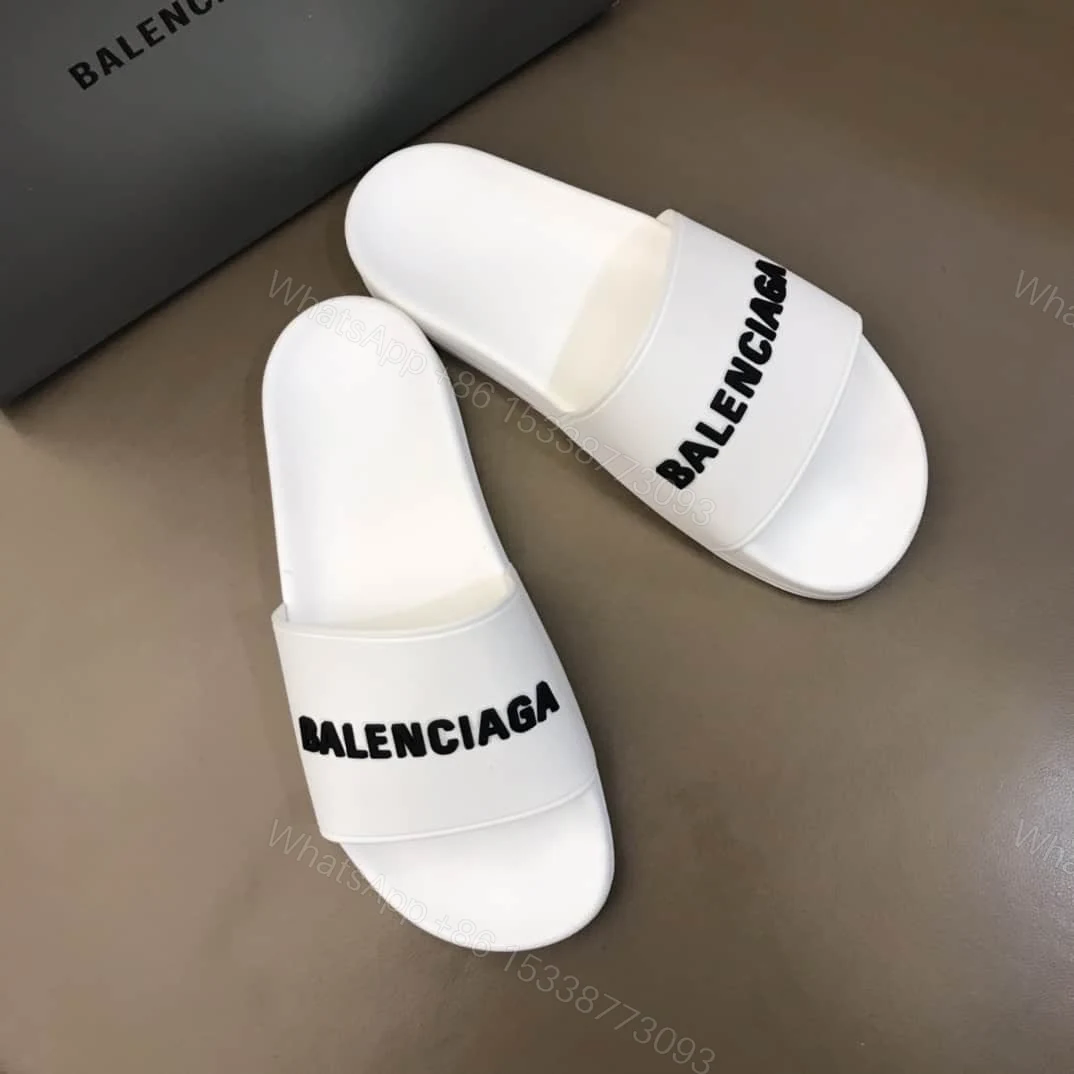 View 2 of BALENCIAGA RUBBER LOGO POOL SLIDE SANDALS – BBS7