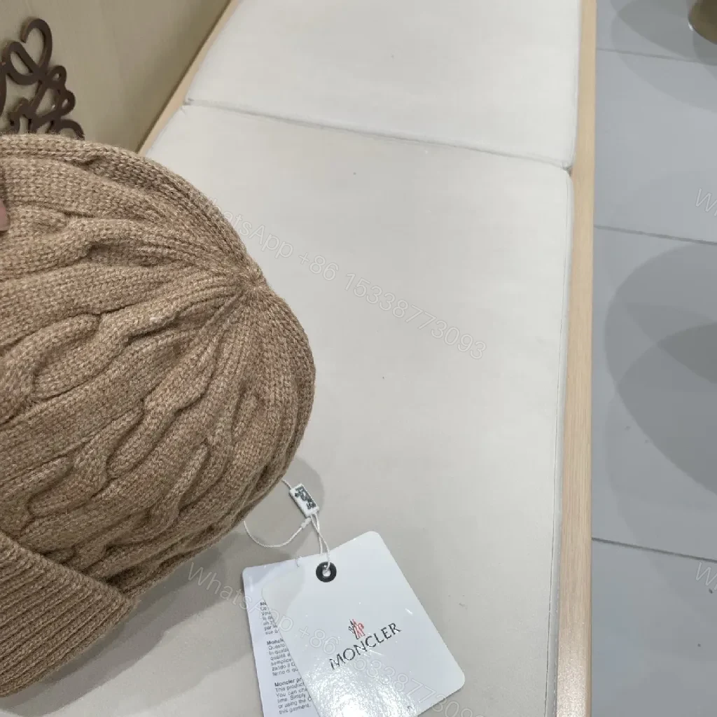 View 8 of Taupe Cable Knit Beanie – Subtle Luxury, All-Season Warmth