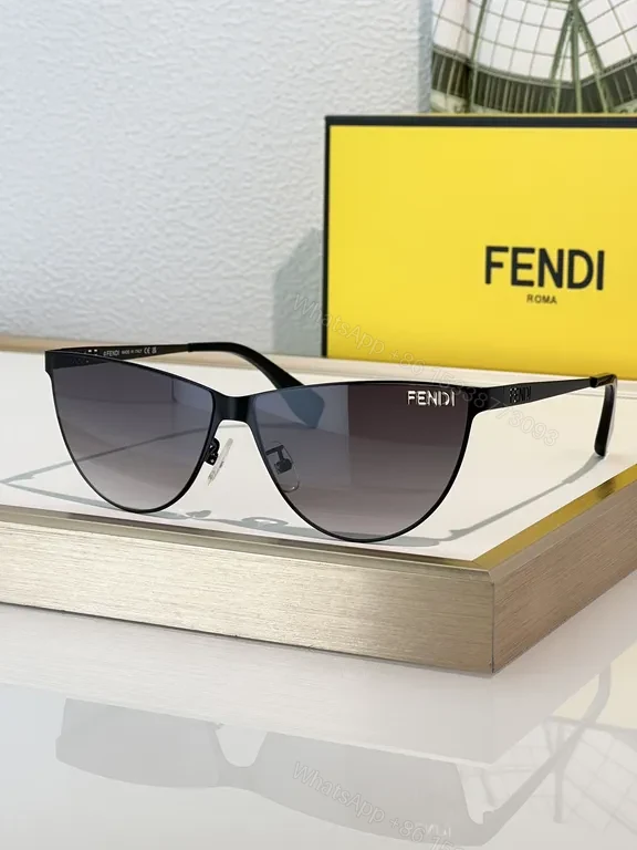 View 5 of Fendi Monogram Shield Sunglassesâ€”Lux Comfort, UV400 Protection