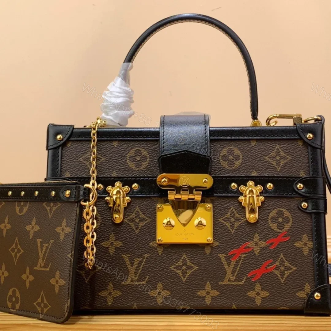 Louis Vuitton LV Petite Malle LV Monogram Pattern Like Auth Handbags 24x16x13cm — view 1