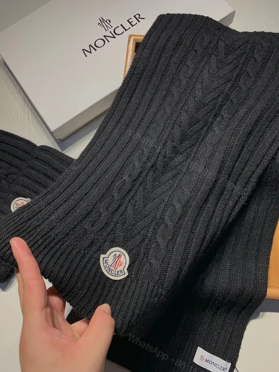 View 8 of Moncler Knit Beanie: Premium Ribbed Warmth, Logo Patch
