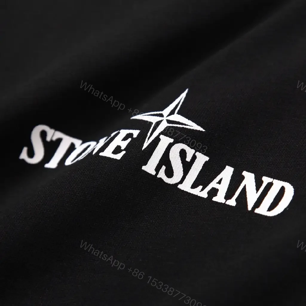 View 5 of Stone Fabrication: Minimal Tee with Sleeve Zip Pocket, Premium Cotton