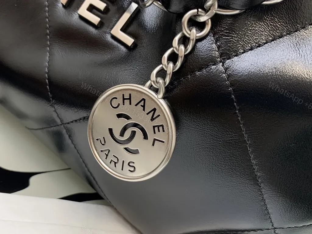 View 5 of Chanel-Inspired Quilted Black Leather Tote: Luxury That Moves