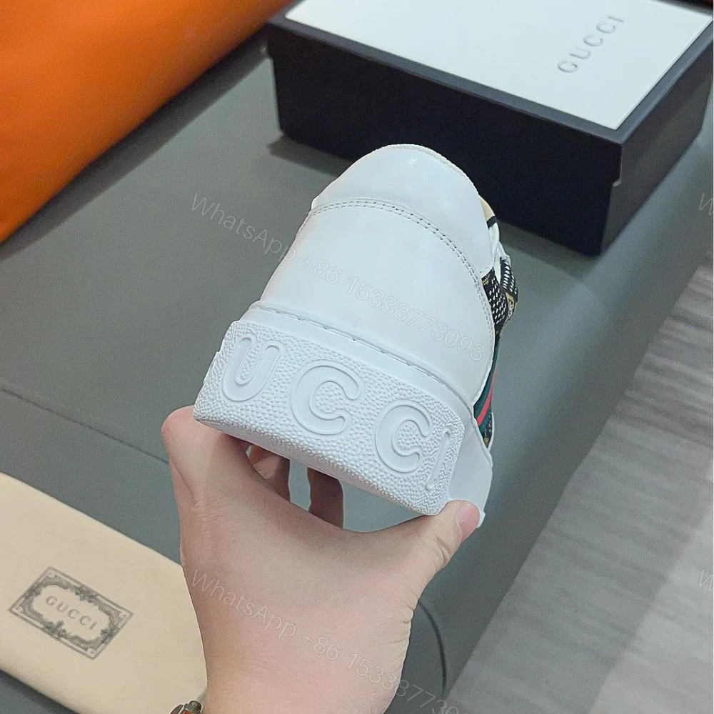 View 5 of Gucci Screener GG High Top Sneaker In White And Black