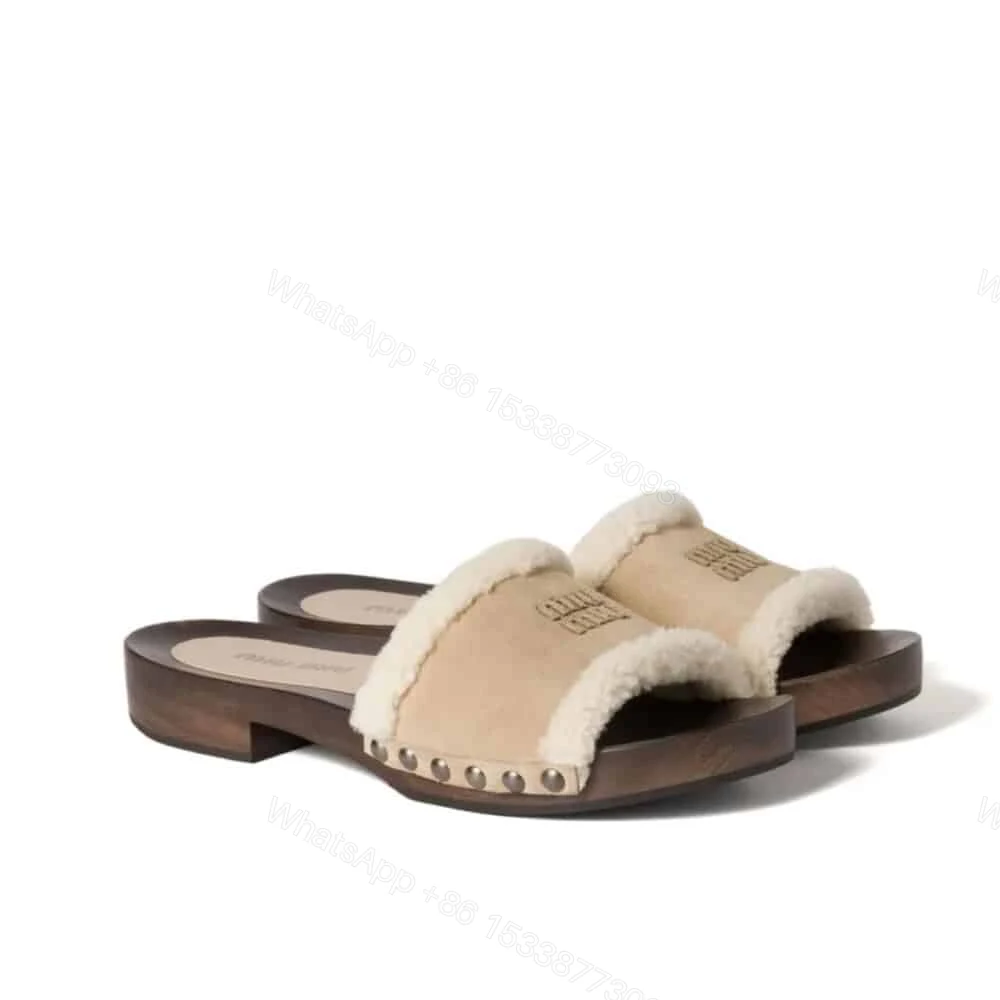 View 10 of MIUMIU SUEDE CLOGS DESERT BEIGE 5Z505E Z0G F0F24 F ZF30