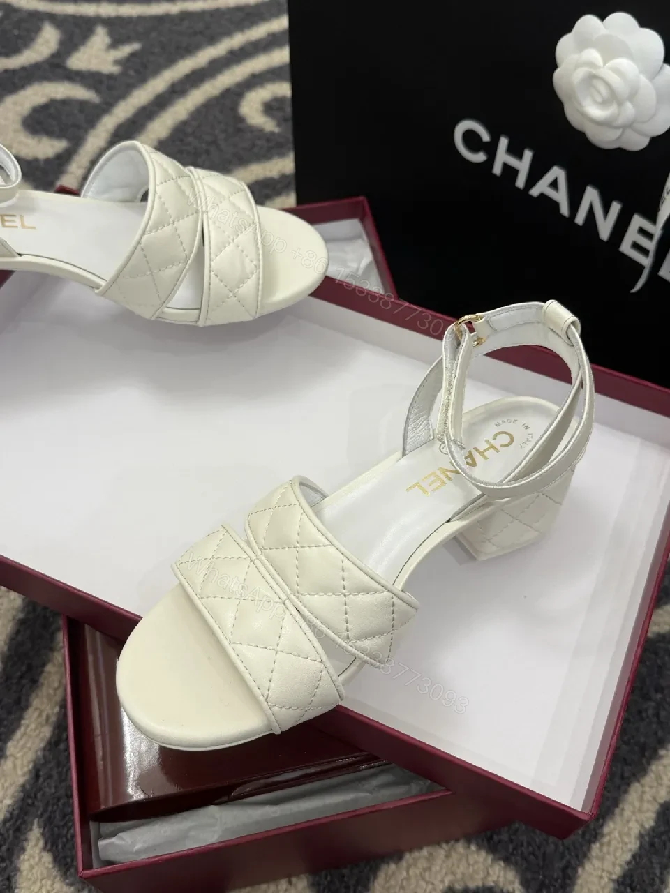 Quilted White Sandals — Elegant Minimalism, All‐Day Comfort — view 1