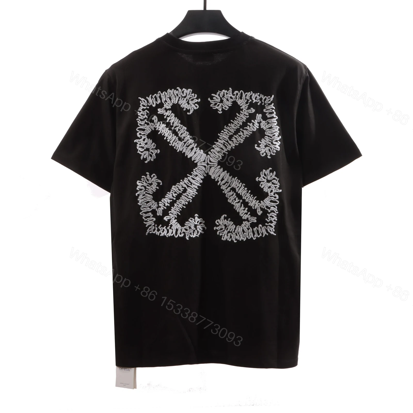 Off-White Embroidered Arrow Black T-Shirt — view 1