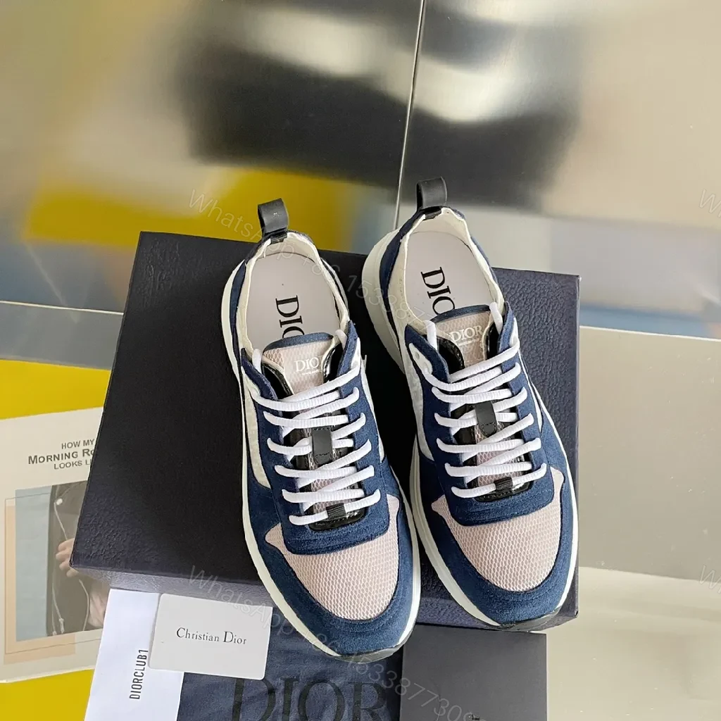 View 6 of Navy Suede-Mesh Hybrid Sneakers with Luxe Comfort