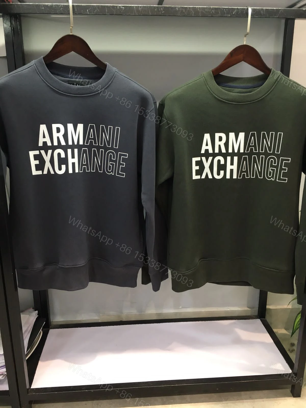View 2 of First Copy Armani Exclusive Cotton Fleece Sweatshirts for Men