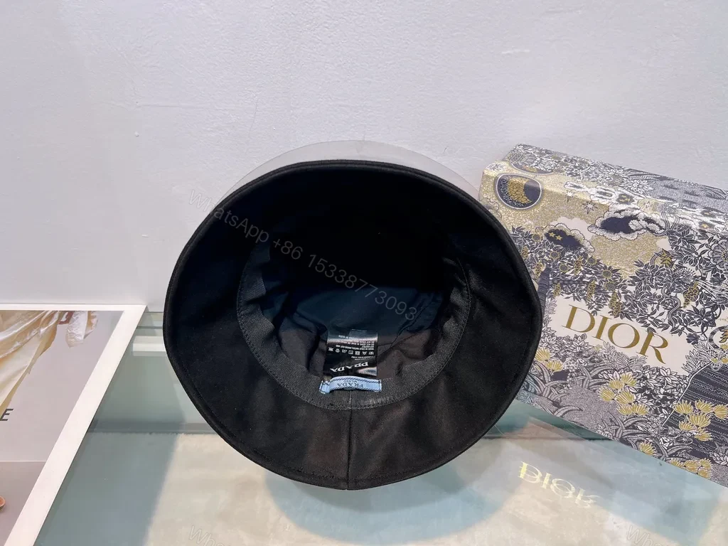 View 2 of Mist Gray Soft-Edge Bucket Hat with Prada Accent, Lux Casual