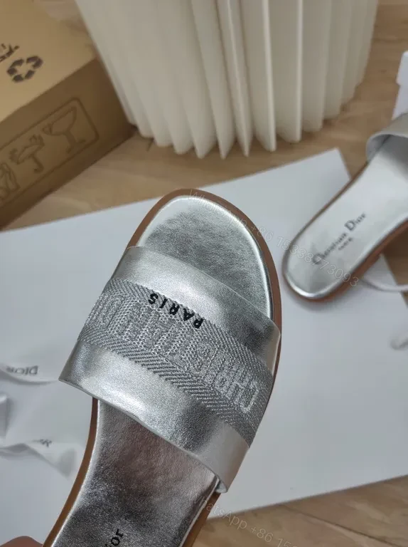 View 3 of Shimmer Leather Slides: Metallic, Luxe, Everyday Comfort