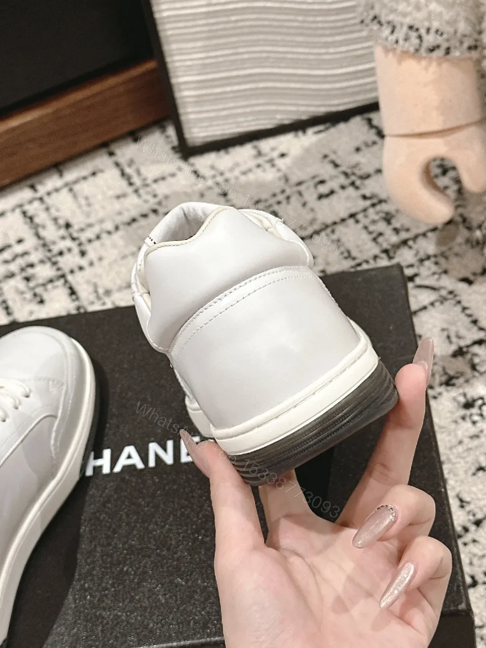 View 5 of White Leather Sneaker: Luxe Comfort, Subtle Branding