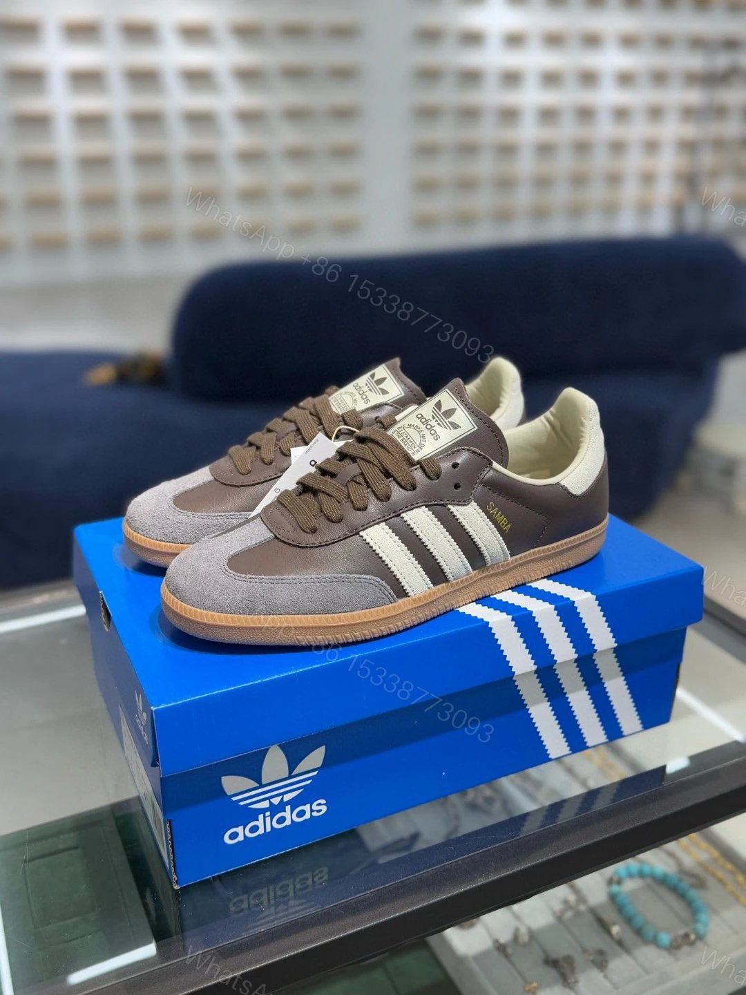 View 3 of First Copy Adidas Originals Samba OG Brown
